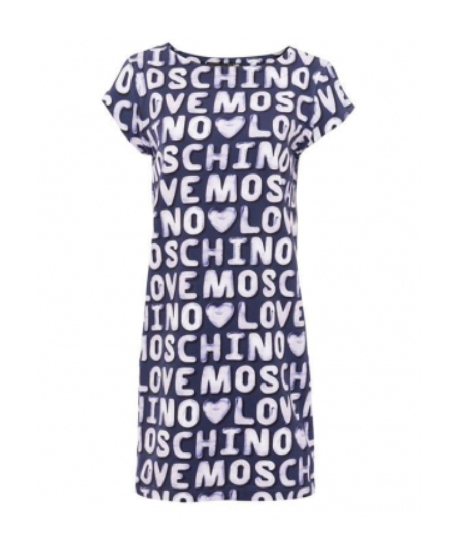 Moschino A Printed Dress In White