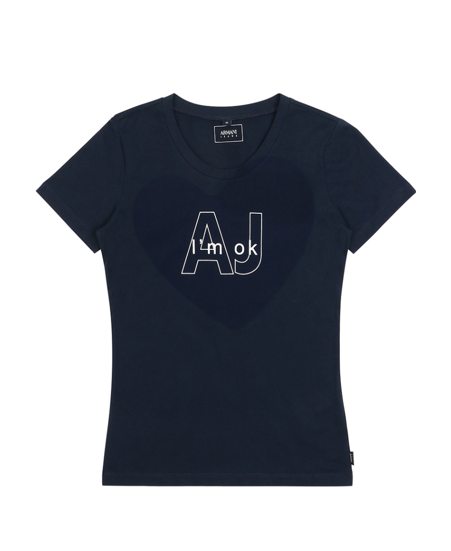 Armani Jeans Printed T-shirt In Black