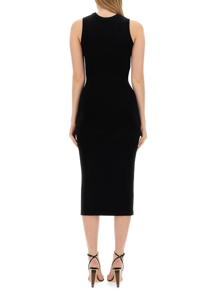 Moschino Couture Buttoned Dress In Black