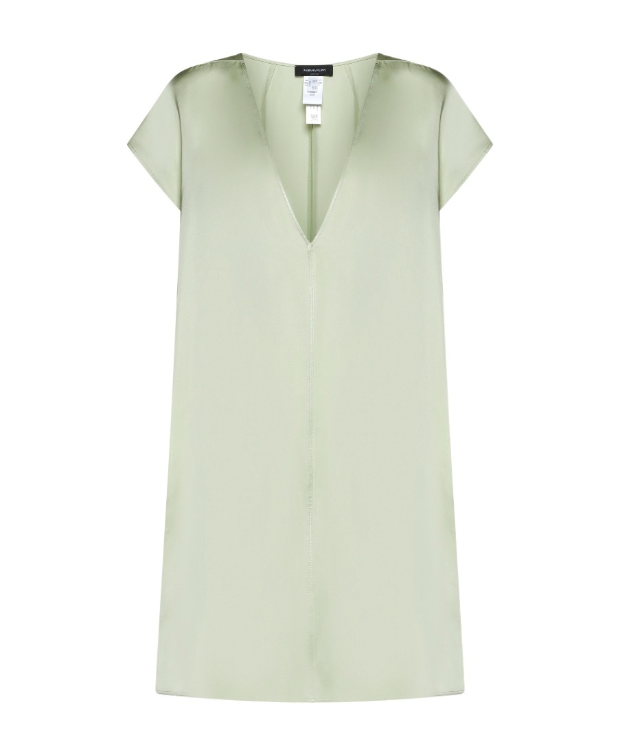 Shop Fabiana Filippi Beaded Satin Tunic In White