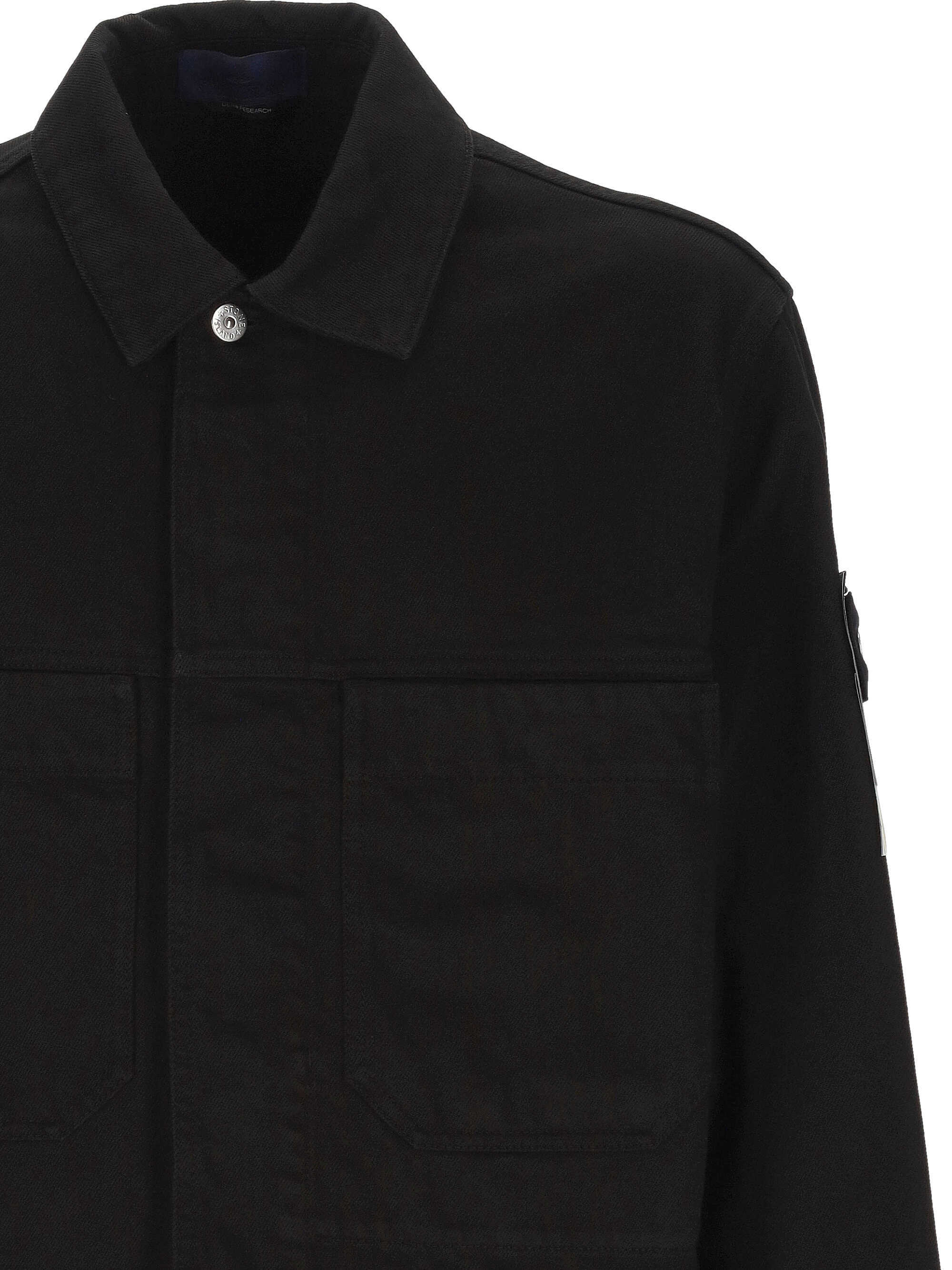 Stone Island Long Sleeve Jacket In Black