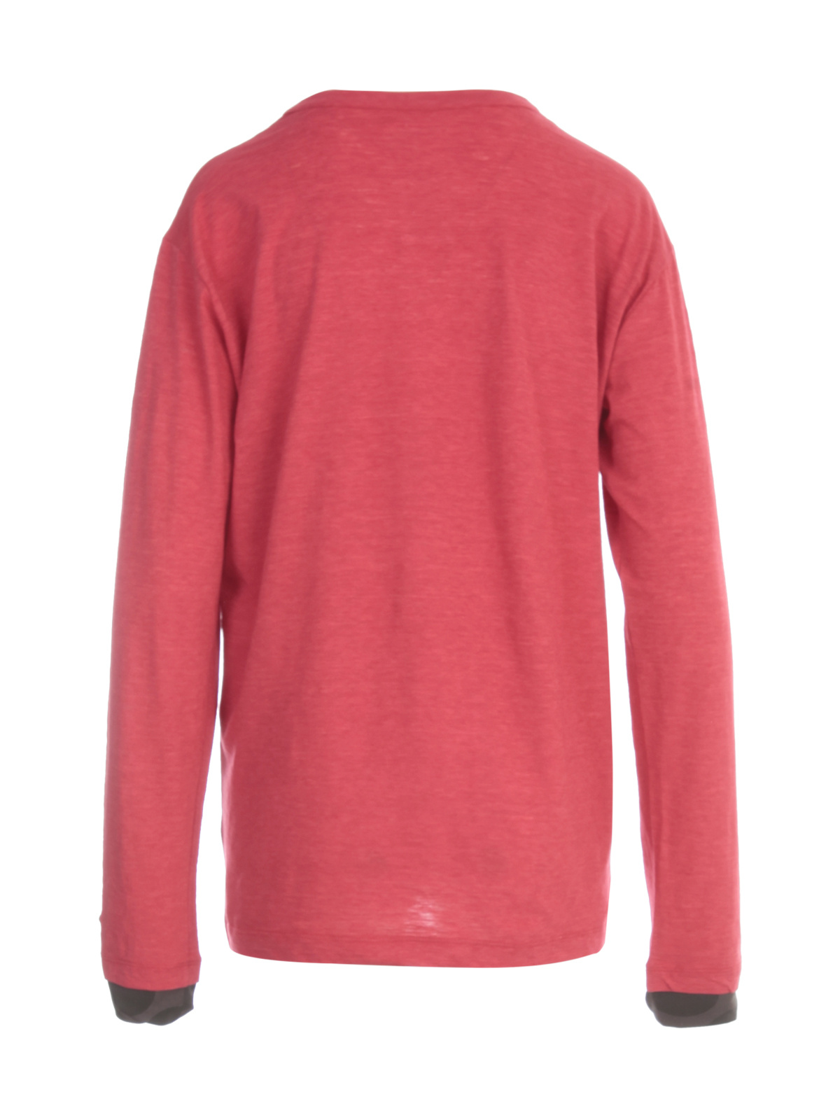 Y's Long-sleeved T-shirt With Round Neck In Orange
