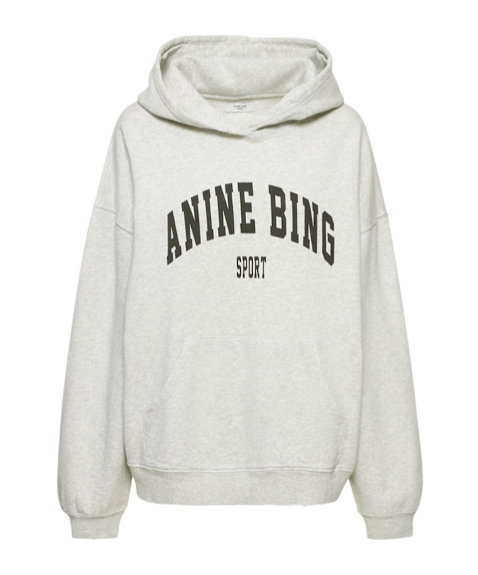 Anine Bing Long-sleeved Hooded Sweatshirt