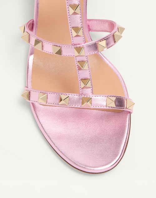 Valentino Rockstud Caged 60 Leather Sandal In Pink