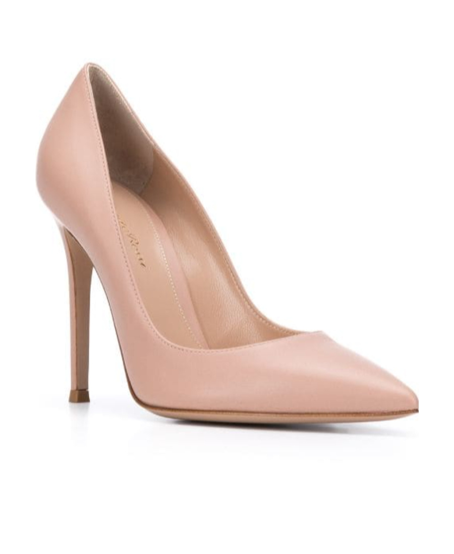 Shop Gianvito Rossi Pointed Toe Heeled Pumps In Nude