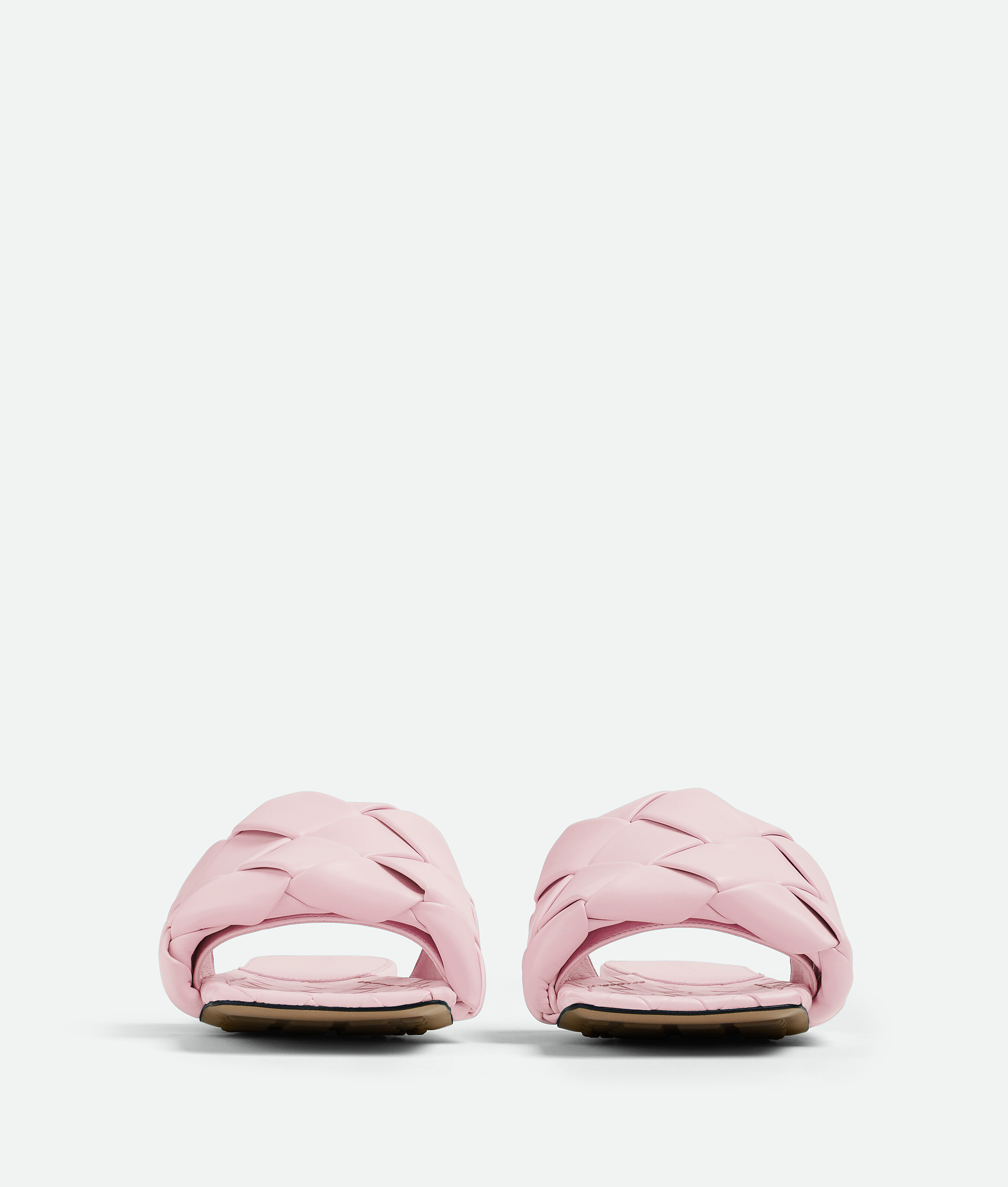 Bottega Veneta 10mm Lido Leather Slide Flats In Pink