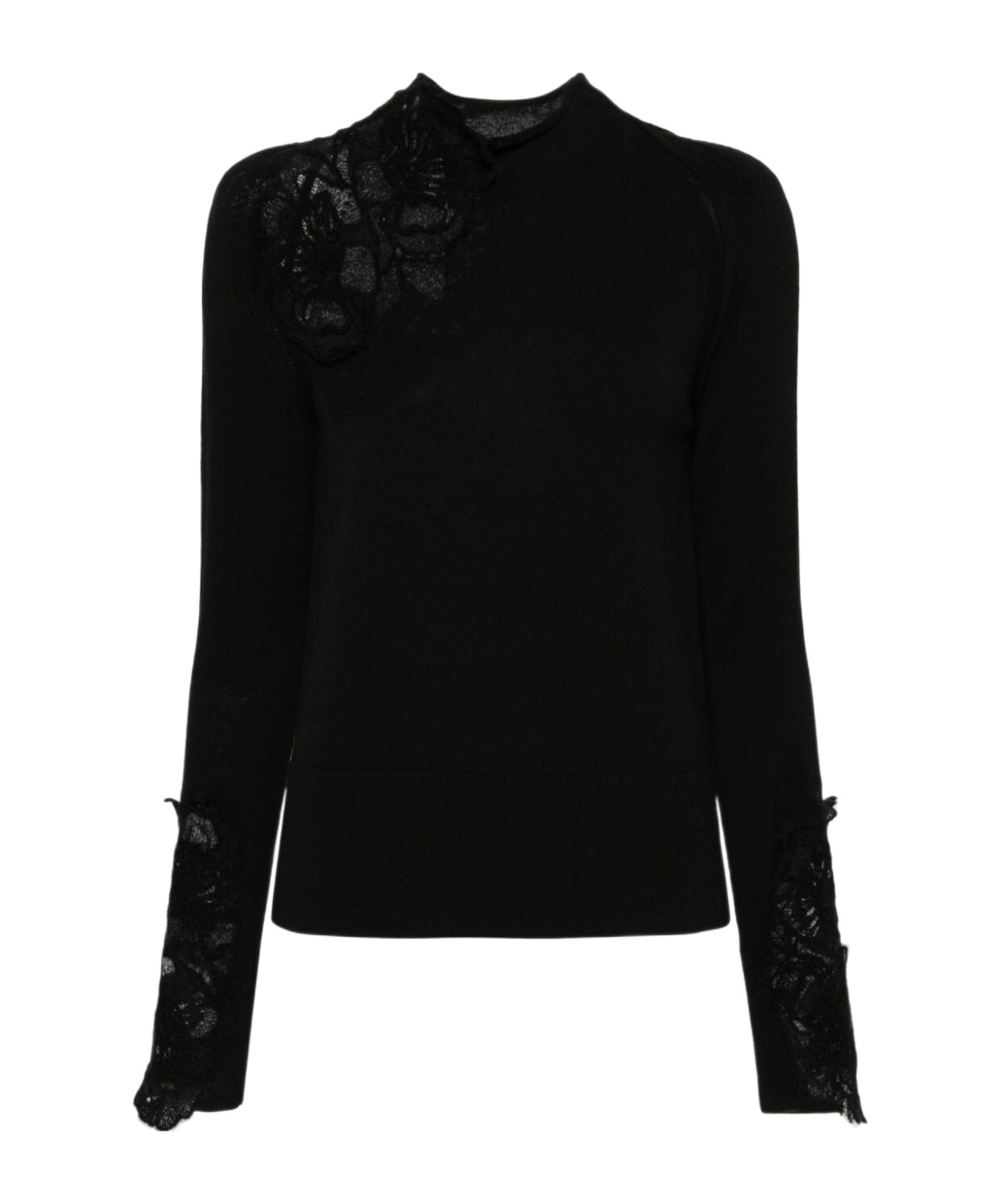 Ermanno Scervino Turtle-neck Sweater In Black