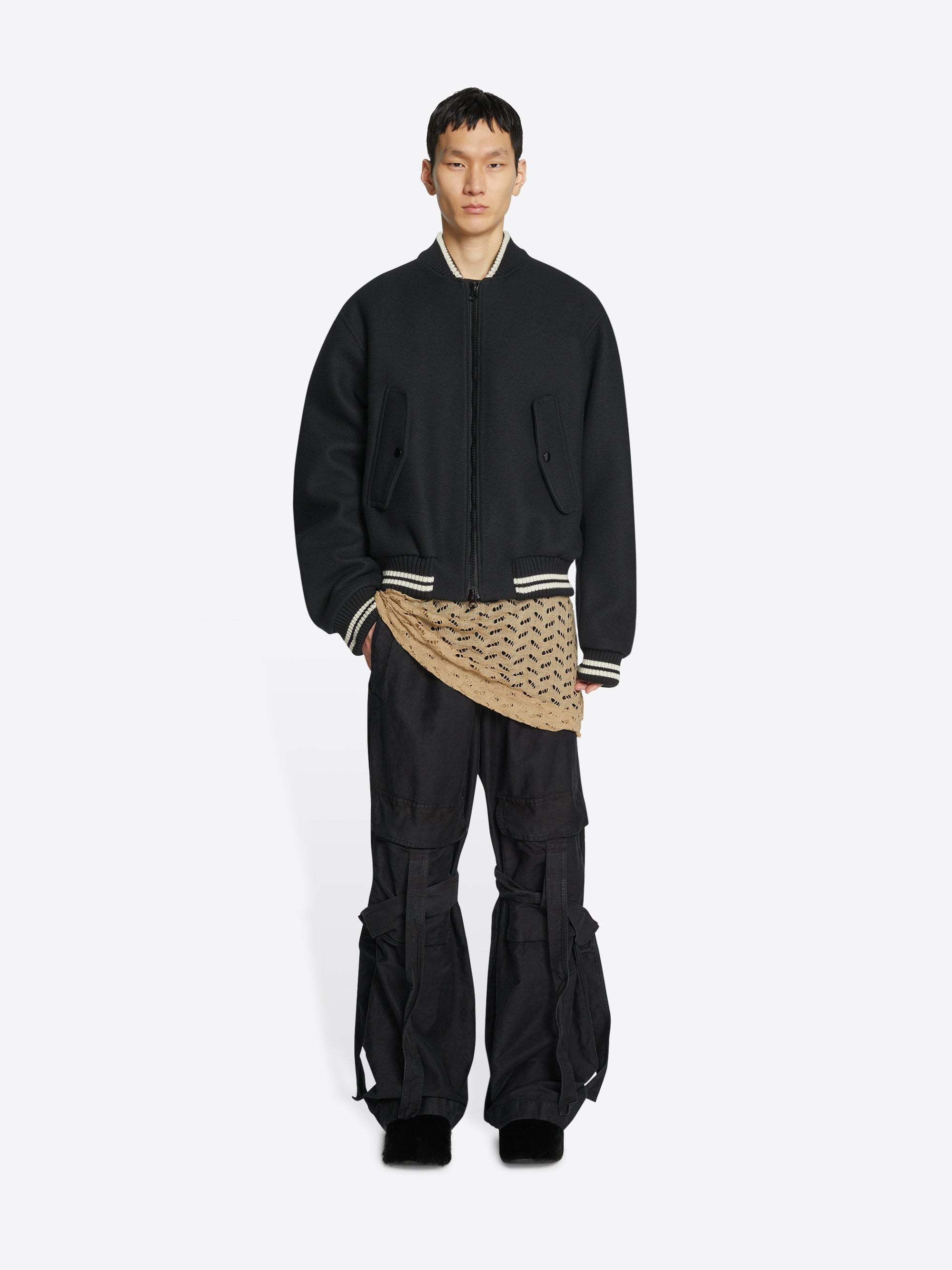 Dries Van Noten Long-sleeved Casual Jacket In Black