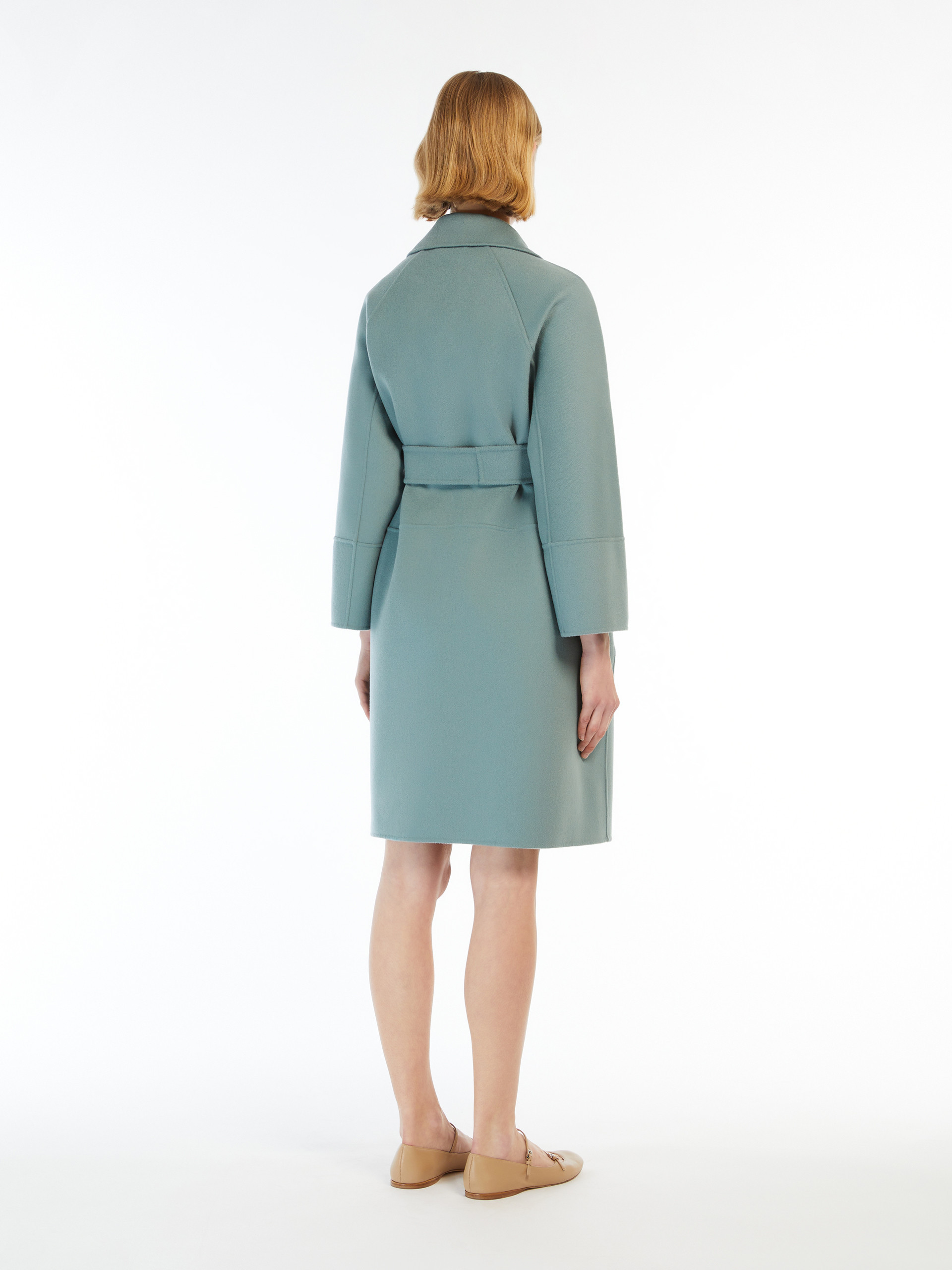 Max Mara Long-sleeved Coat In Green