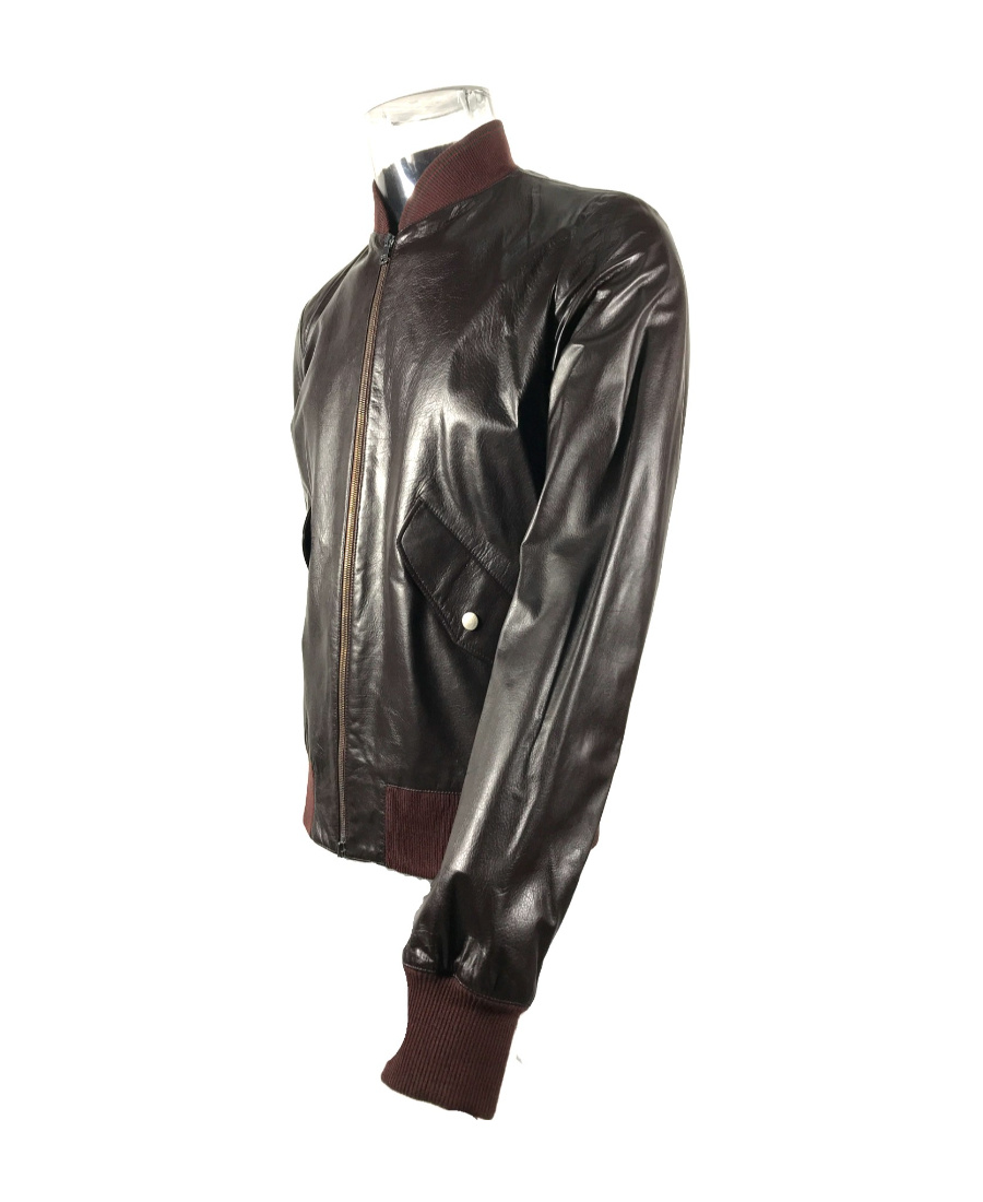 Gucci Logo Leather Jacket In Black