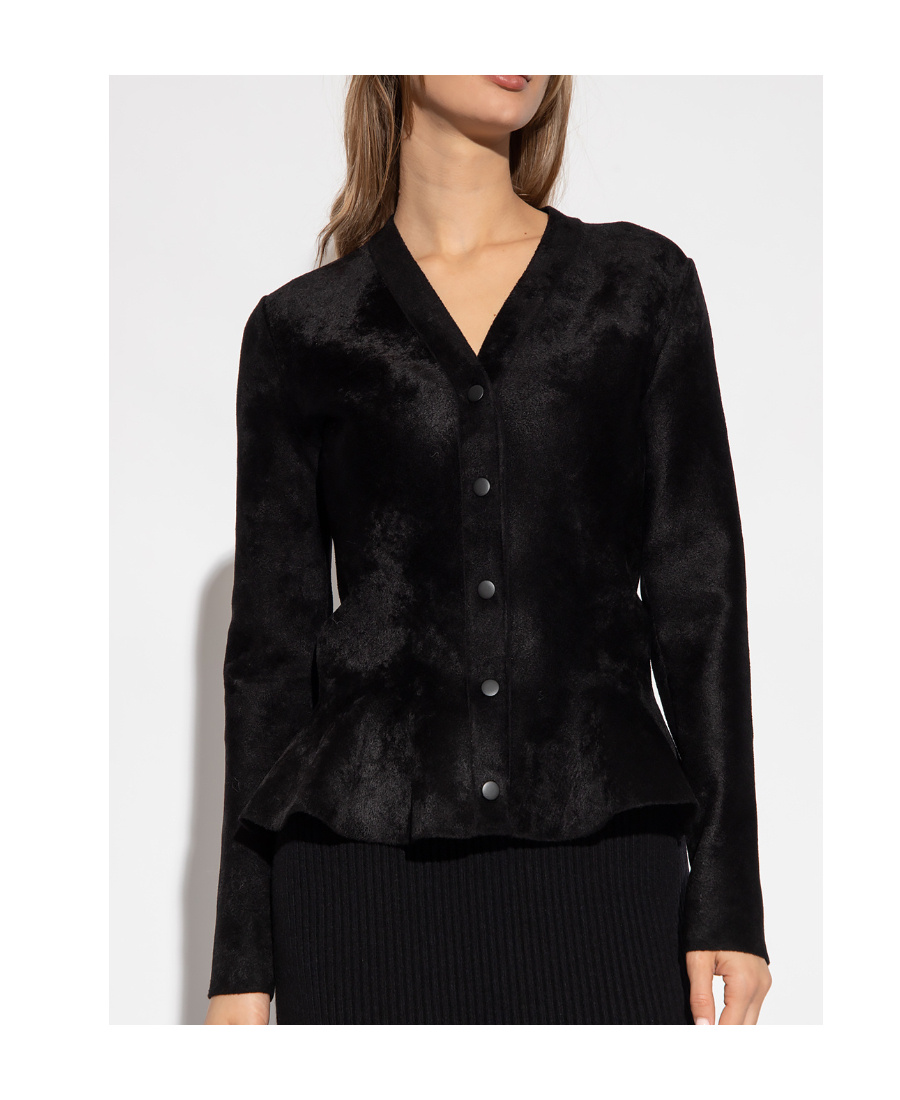 アウターその他 ALAIA PEPLUM CARDIGAN Wool and cashmere peplum cardigan in white - Alaia | Mytheresa