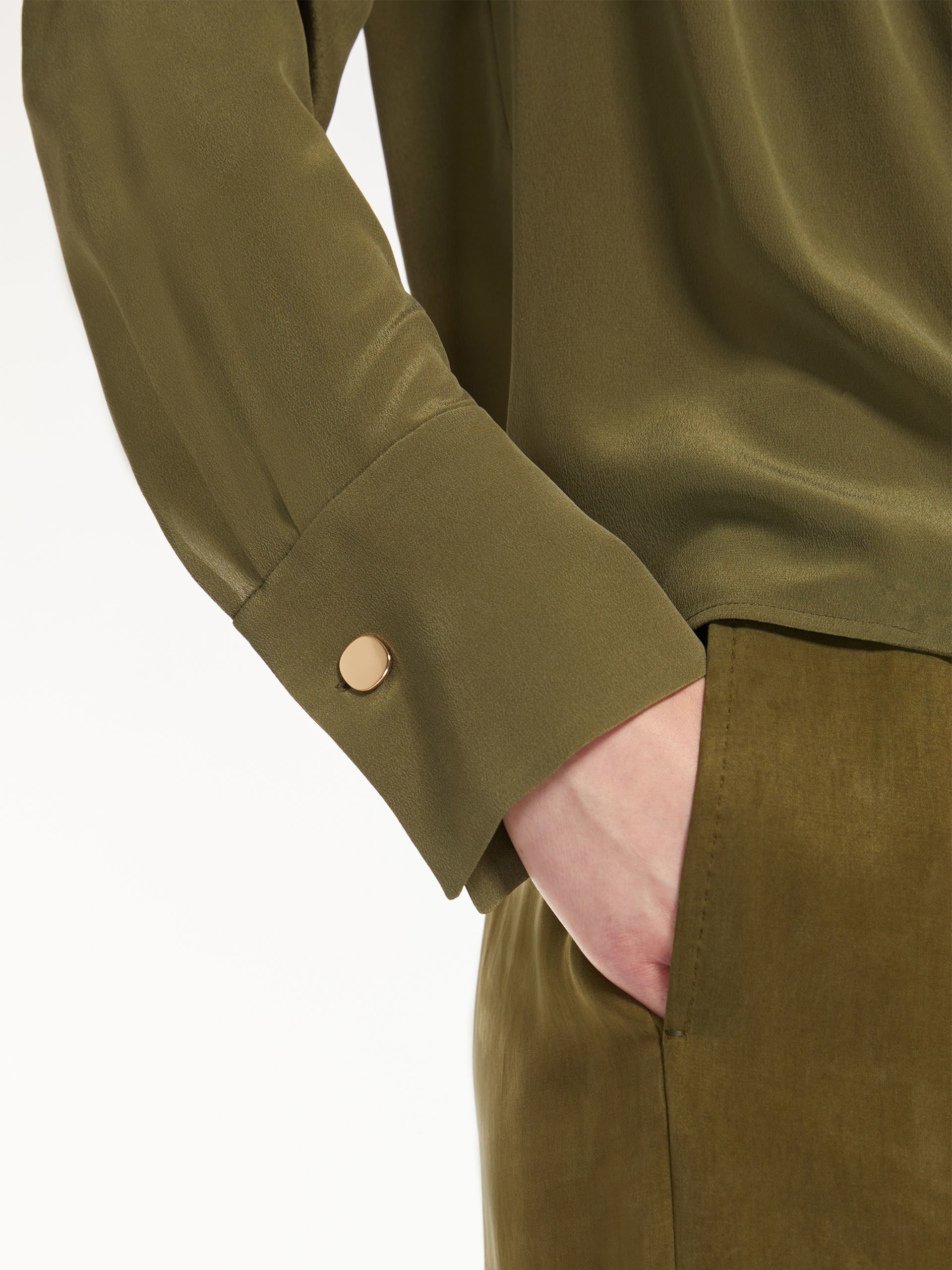 Max Mara Studio Shirt Woman Green In Green