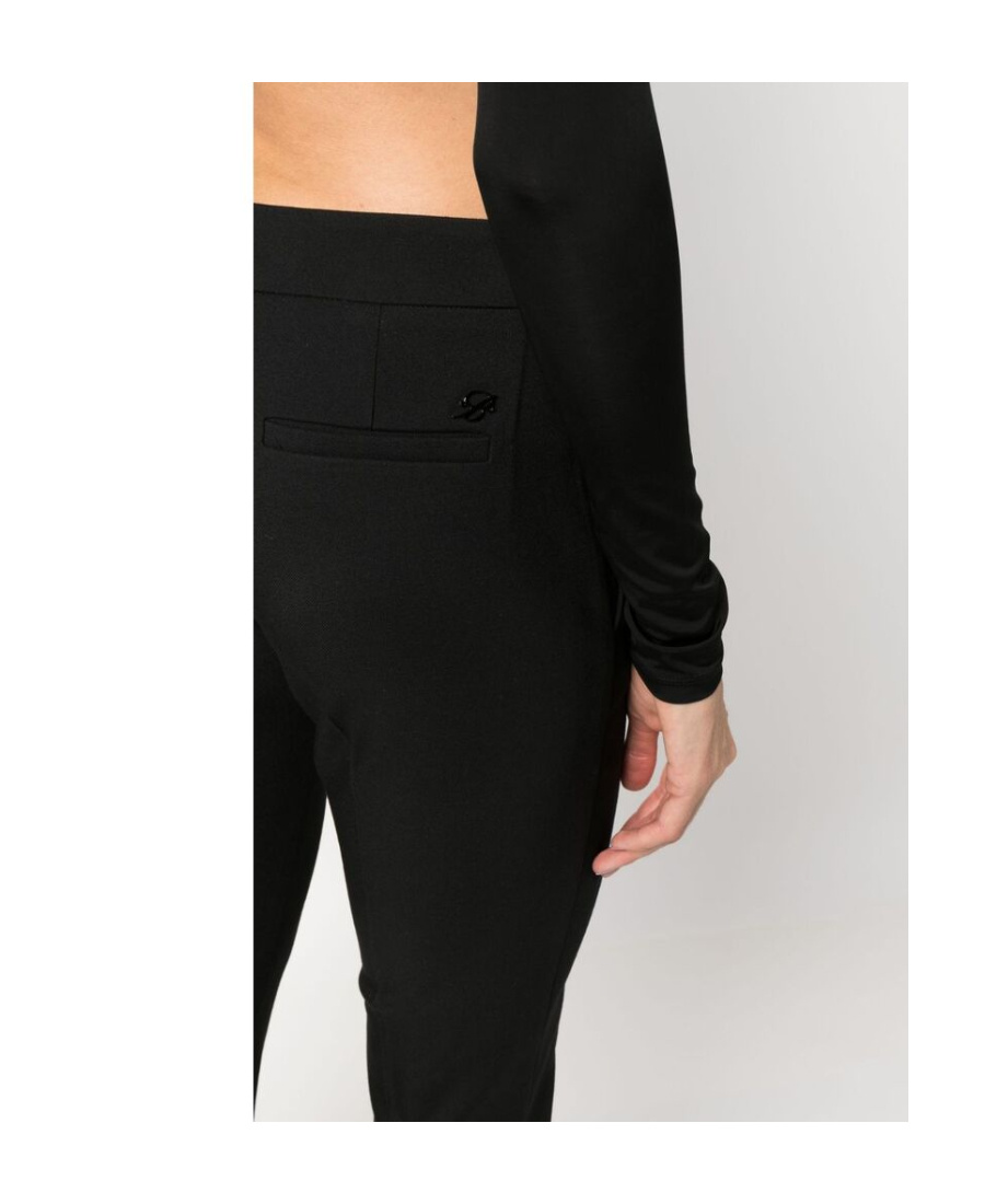 Blumarine Low-rise Cropped Trousers In Black