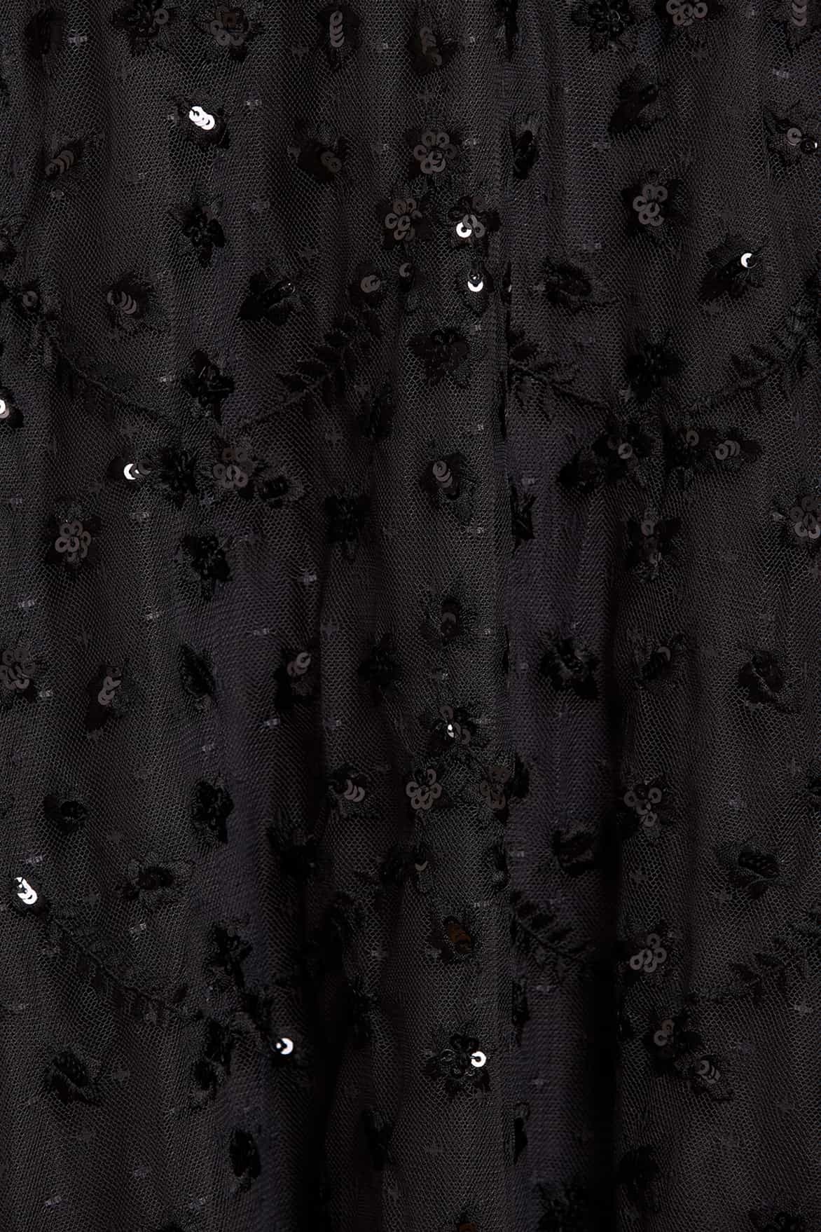 Needle & Thread Clover Cape Sleeve Ankle Gown In Black