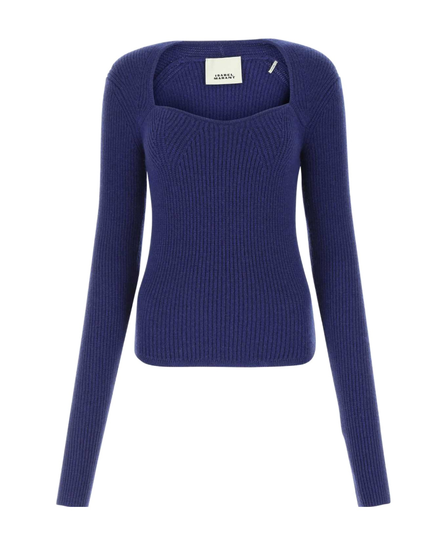 Isabel Marant Blue Wool Blend Bailey Sweater In Blue