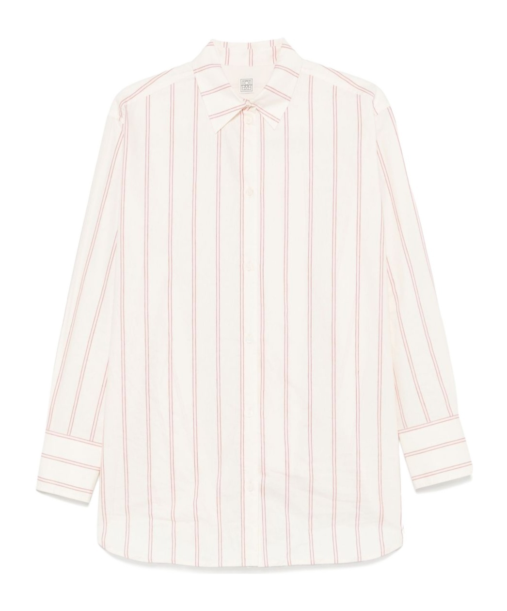 Totême Toteme Striped Cotton Shirt In White