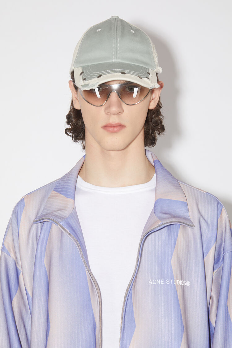 Acne Studios Abstract-print Track Jacket In Purple