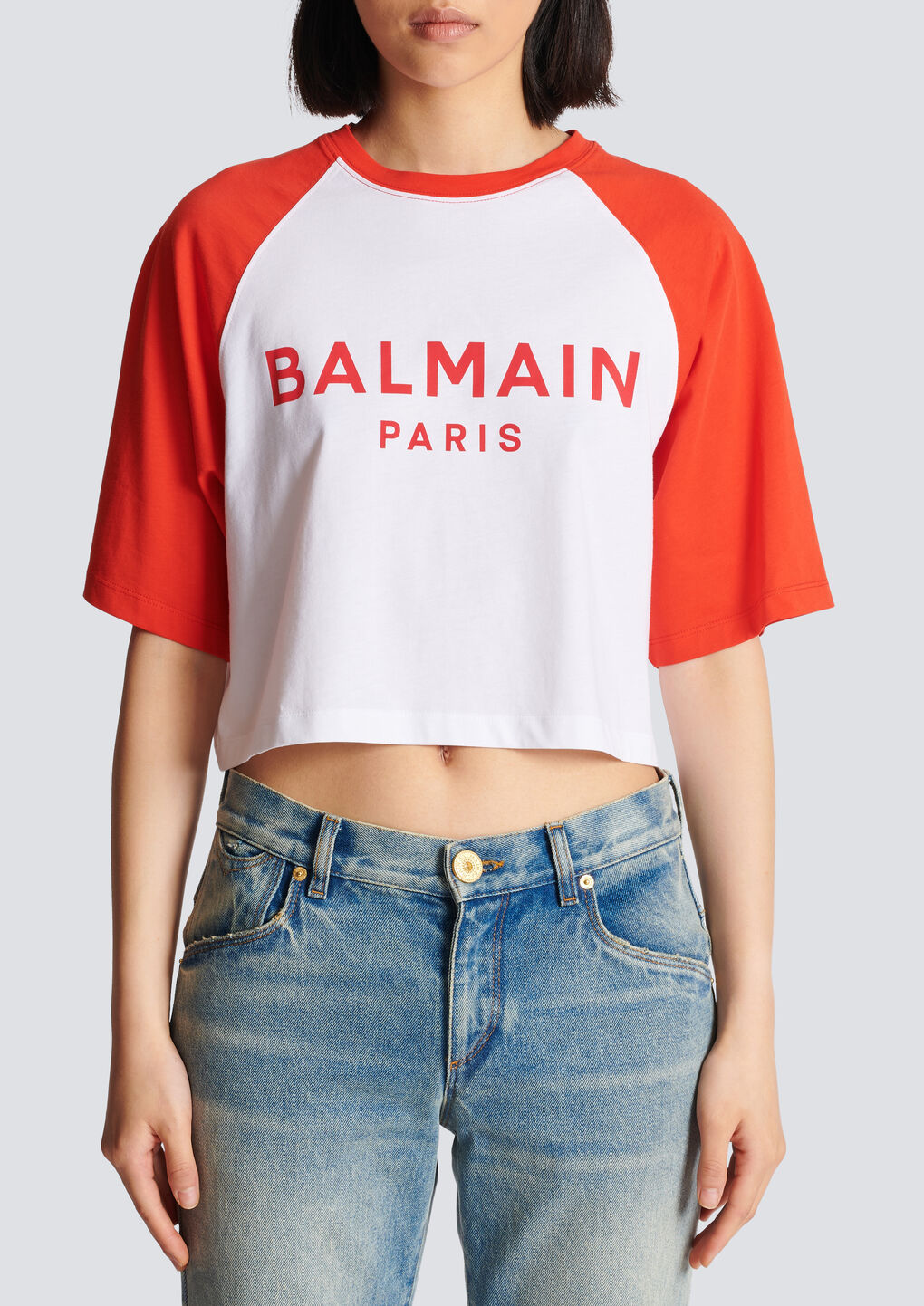Balmain Logo Printed T In White