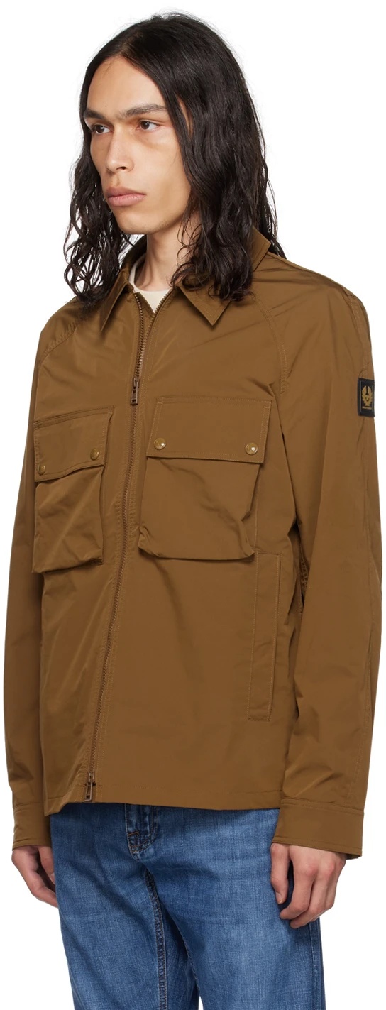 Belstaff Zipper Long-sleeved Casual Jacket In Brown