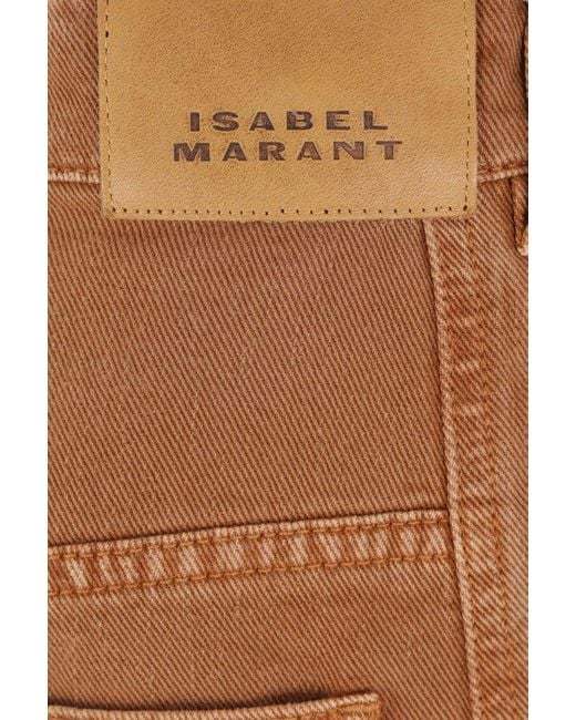 Isabel Marant Straight Trousers Featuring Pockets In Brown