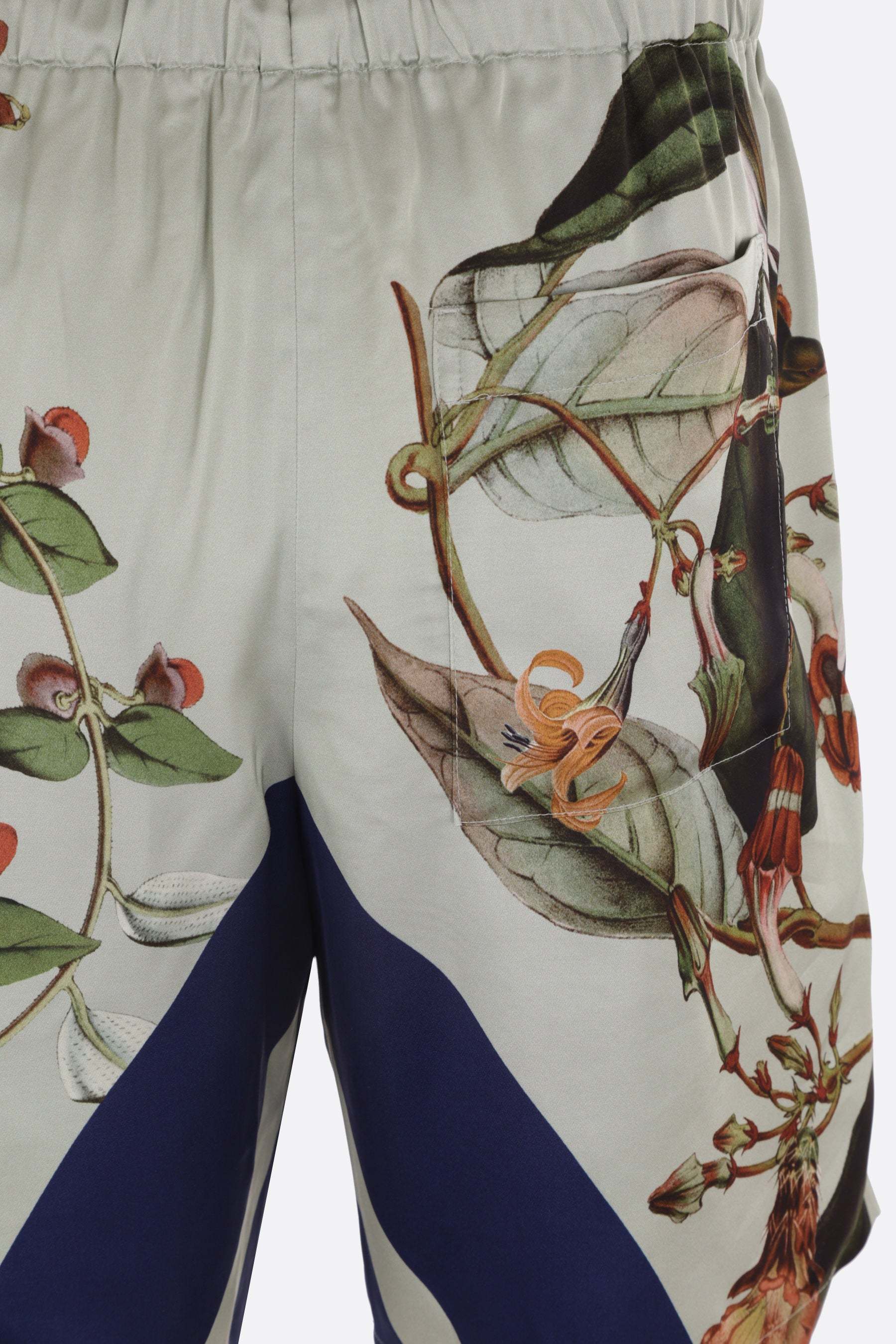 Dries Van Noten Gray Printed Shorts In Black