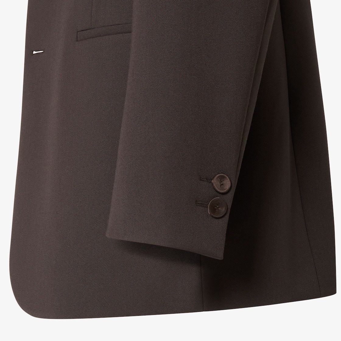 Fendi Tailored Wool Blazer Notch Lapel In Brown