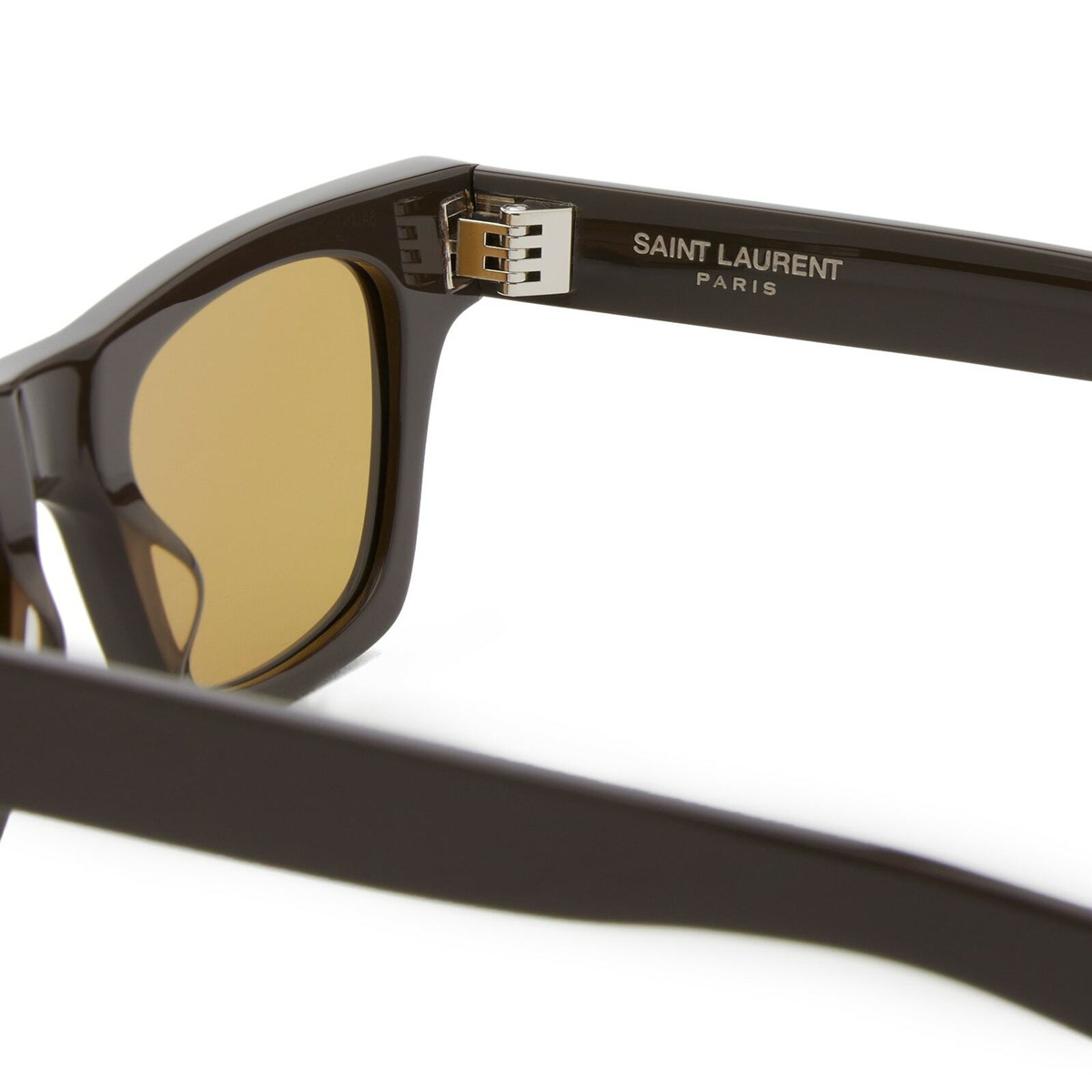 Saint Laurent Logo Sunglasses In Green