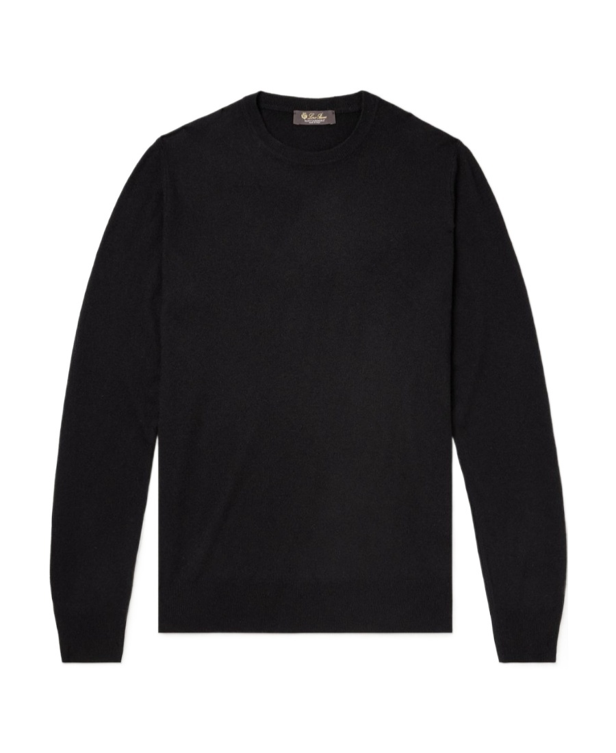 Loro Piana Long-sleeved Sweater In Black