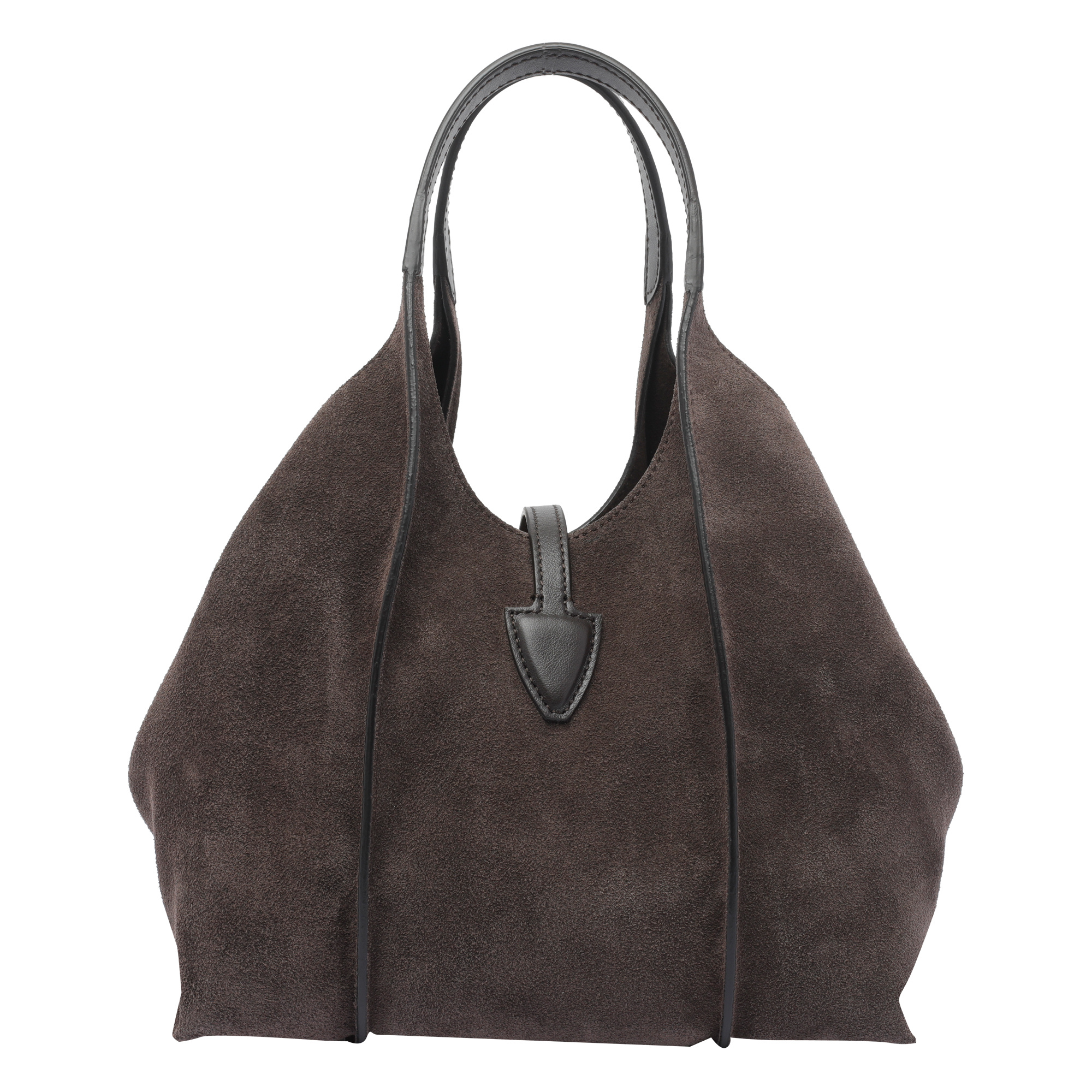 Tod's Classic Suede Leather Shoulder Bag With T-buckle In Black