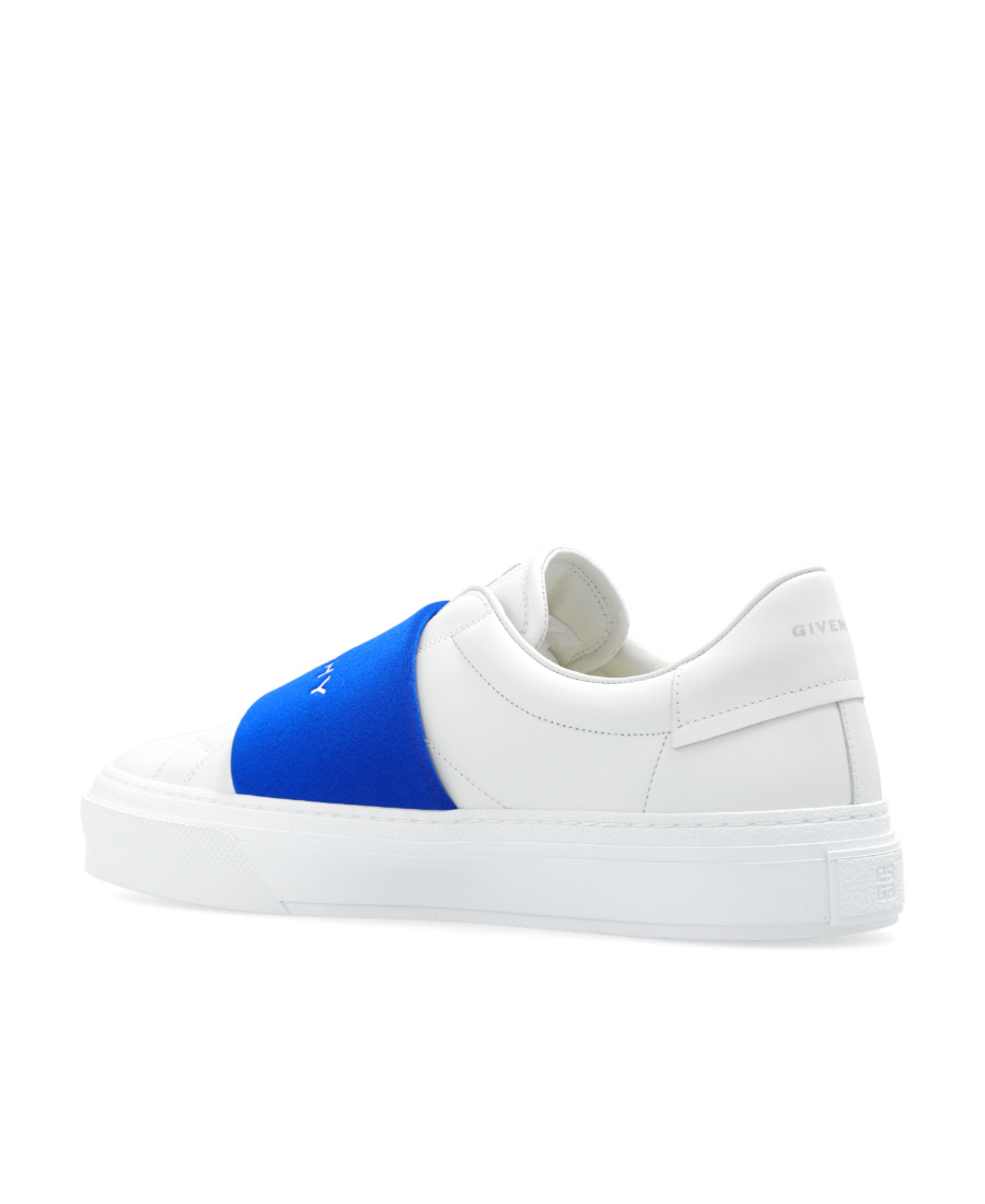 Givenchy City Sport Leather Sneakers In Blue