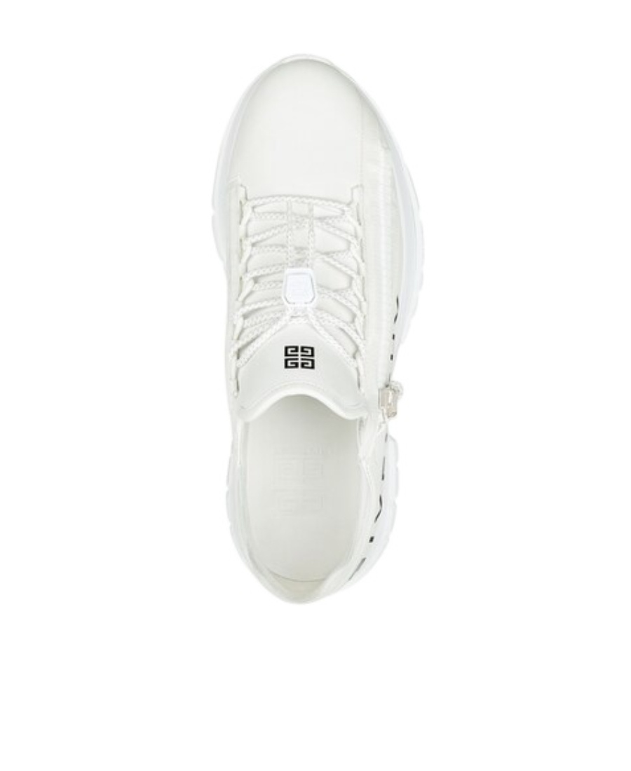 Shop Givenchy Spectre Runner Sneakers In Leather With Zip In White
