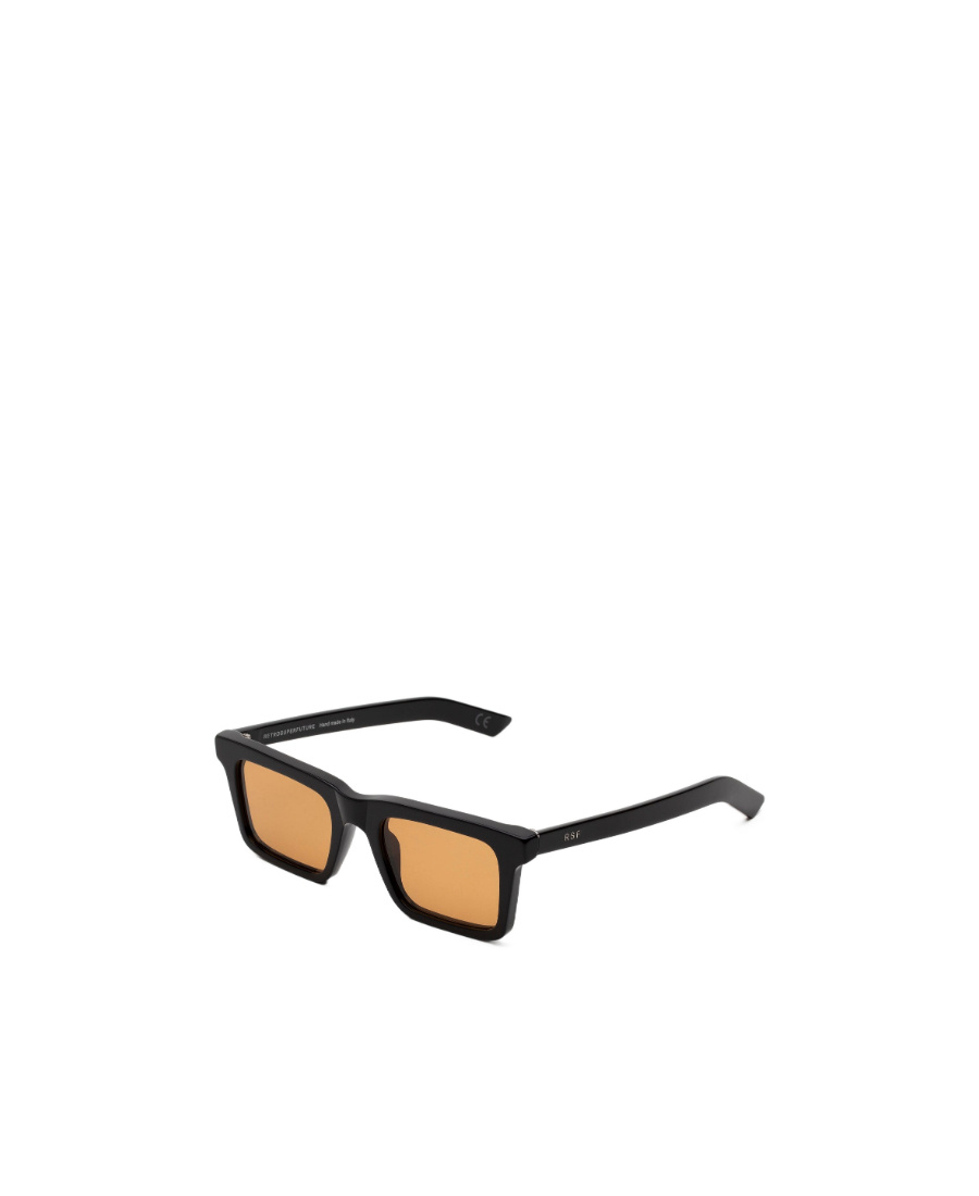 Shop Retrosuperfuture Rectangular Frame Sunglasses In Black