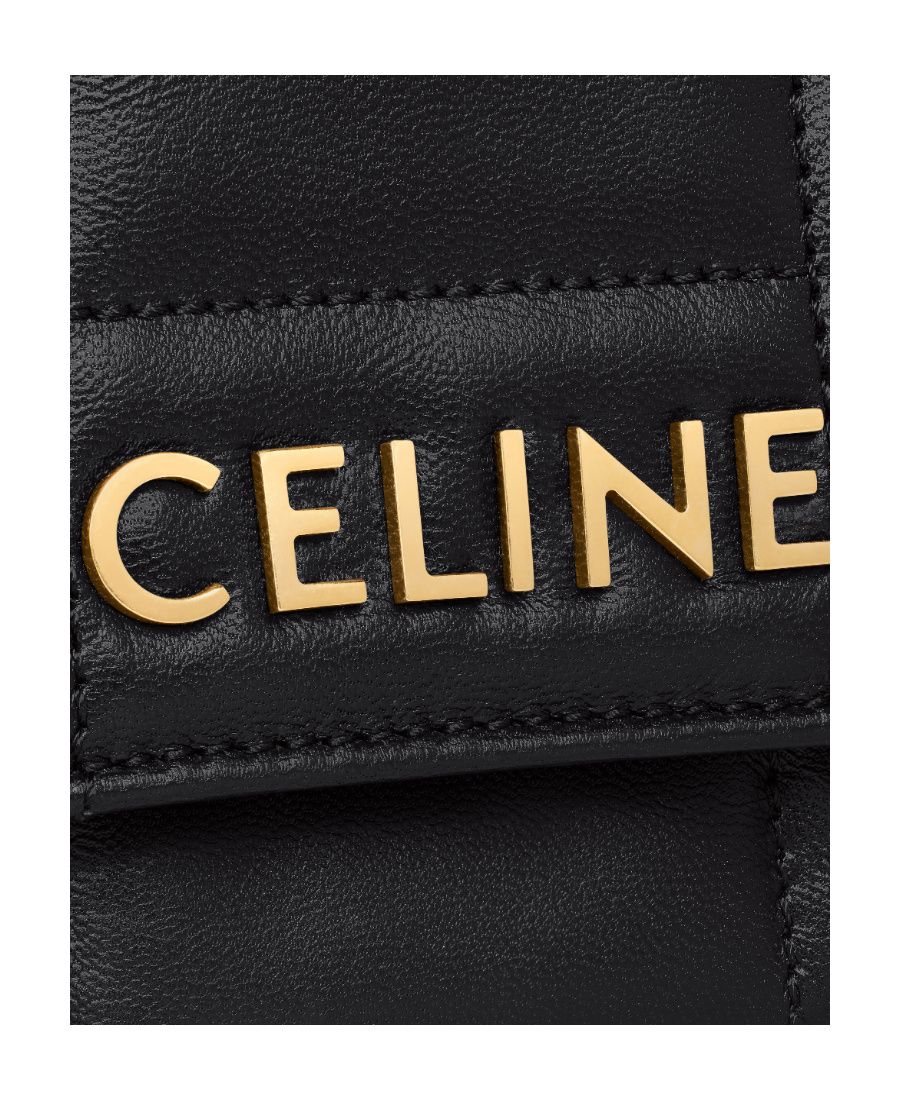 CELINE MINI SHOULDER CHAIN MATELASSE MONOCHROME CELINE IN QUILTED CALFSKIN