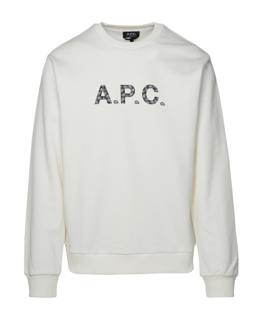 Apc A. P.c. X Carhartt Ice Sweatshirt In Khaki Cotton In White