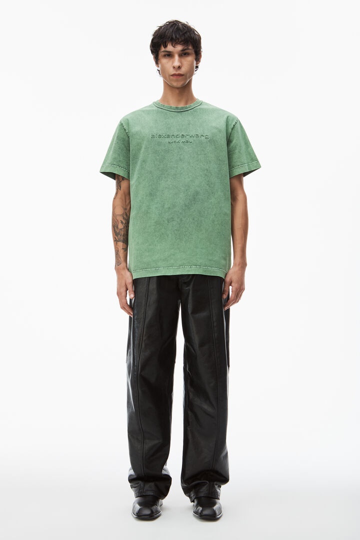 Alexander Wang Crewneck Short-sleeved T-shirt In Green