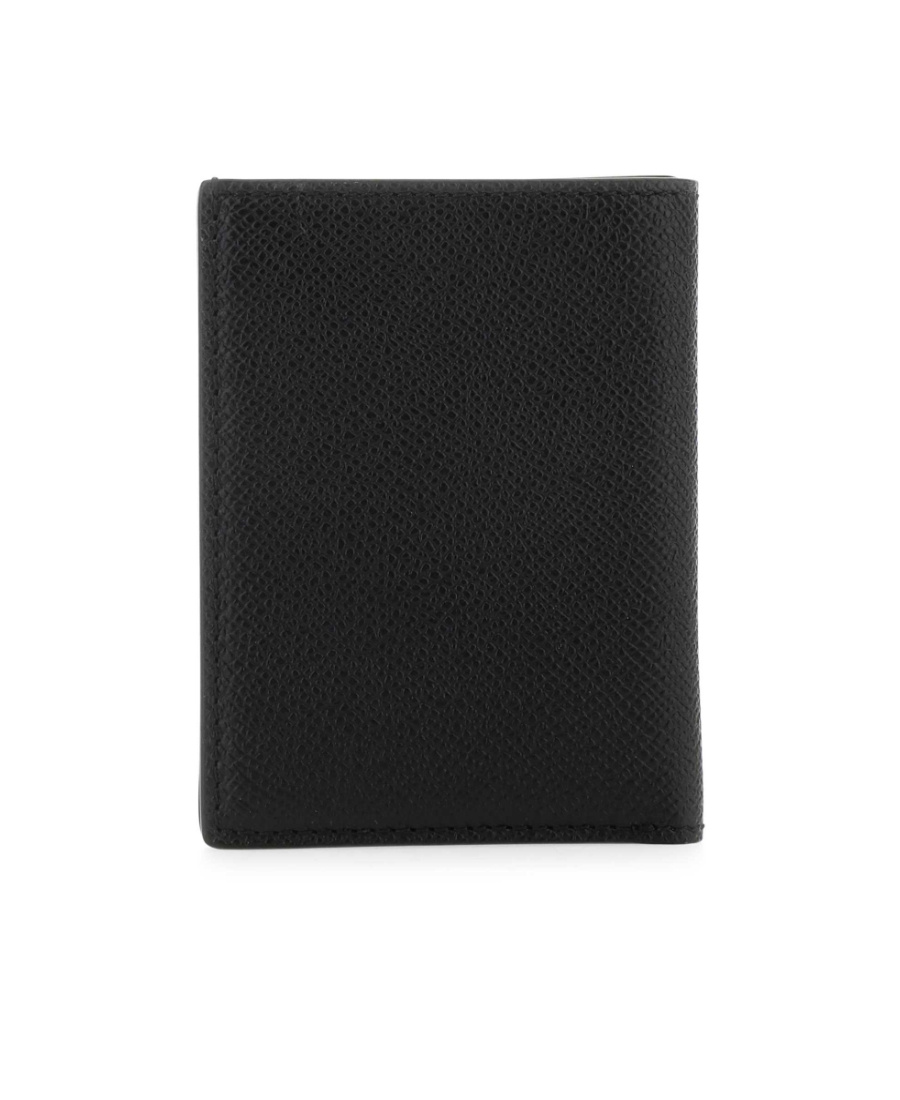 Tom Ford Small Grain Leather Folding Cardholder In Black