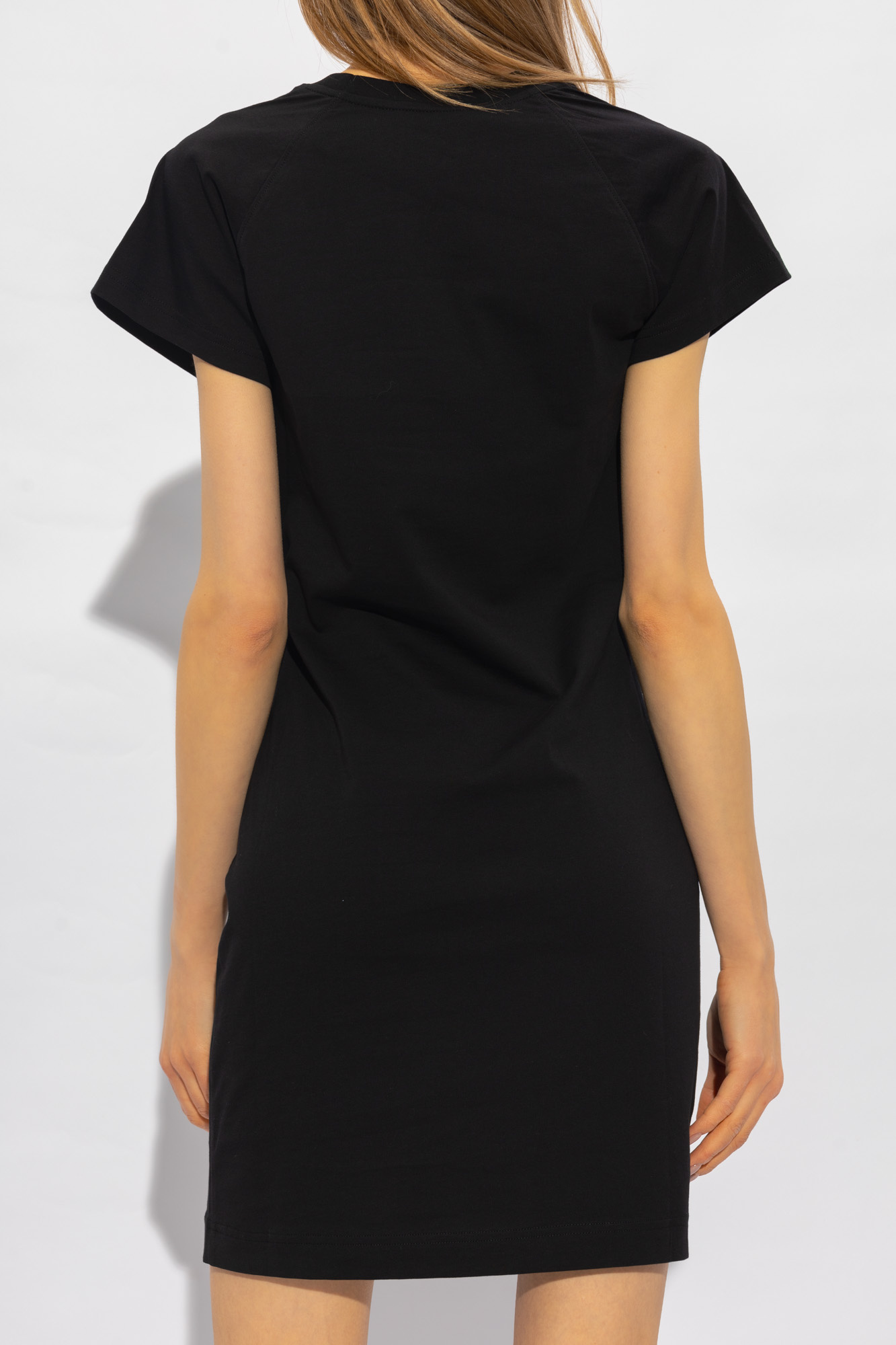 Moschino Dress With Logo In Black