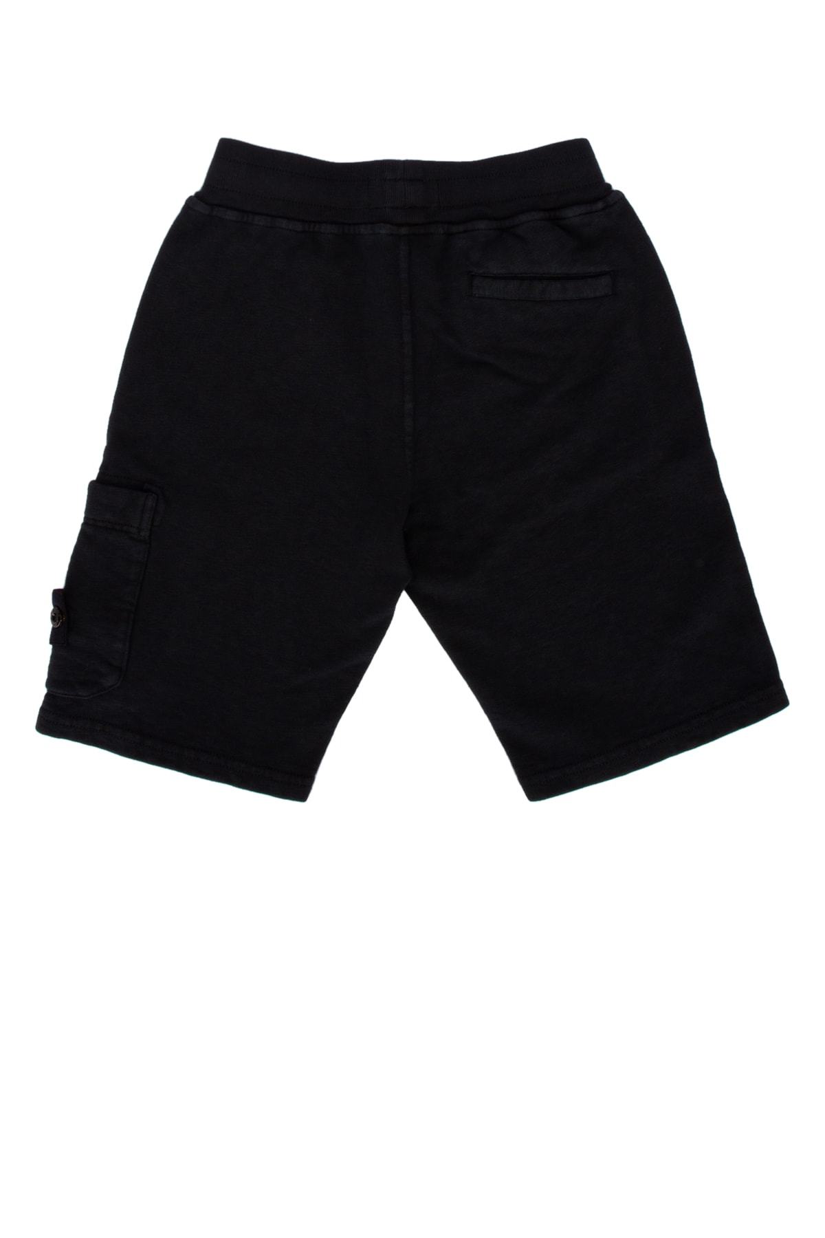 Stone Island Compass-patch Cargo Shorts In Black