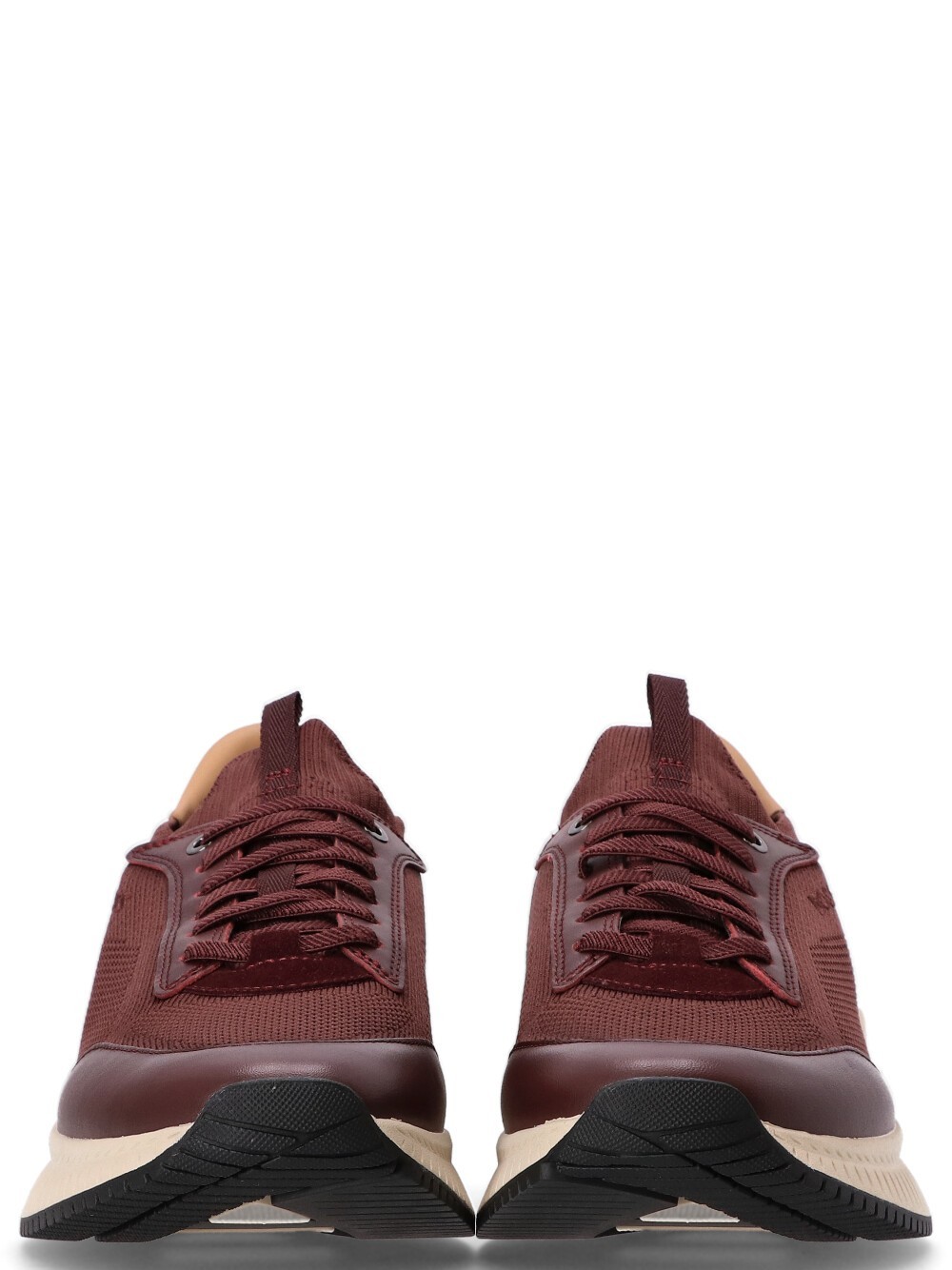 Hugo Boss Ttnm Evo Panelled Sneakers In Brown
