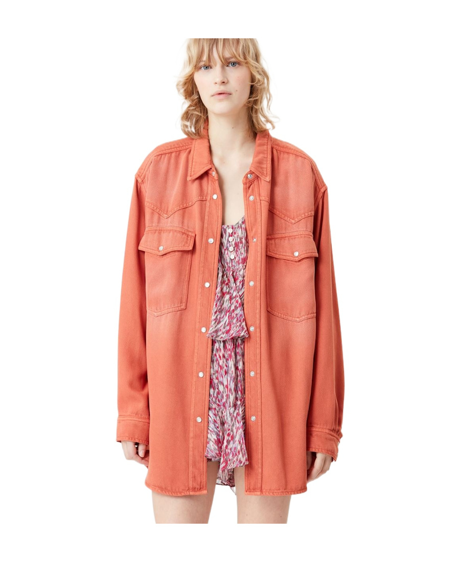 Isabel Marant Étoile Lyocell Denim Shirt In Red