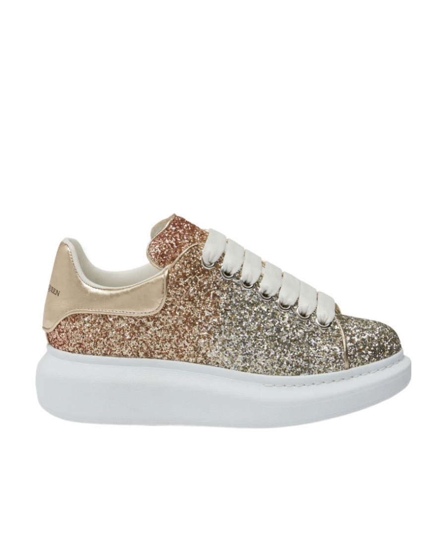 Alexander Mcqueen Oversized Glitter Chunky Sneakers In Yellow
