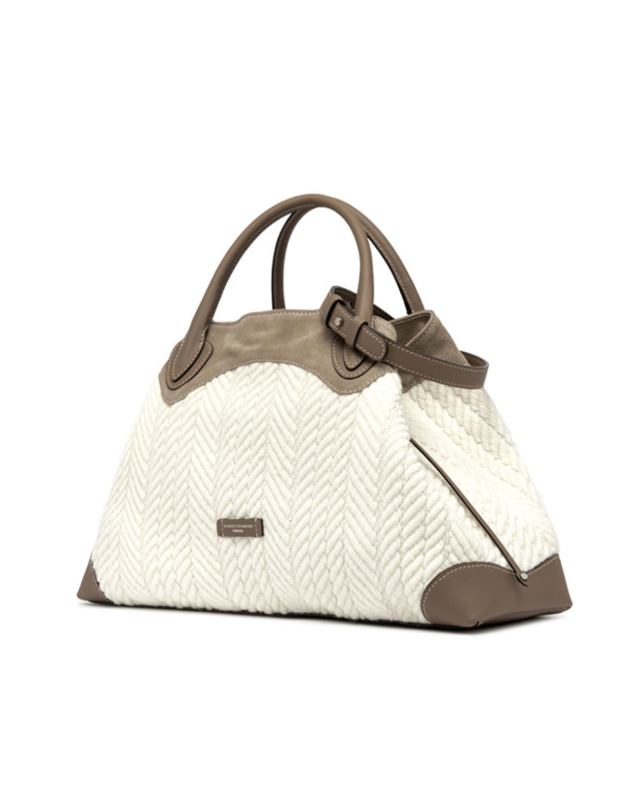 Gianni Chiarini Top Double Handle Shoulder Bag In White