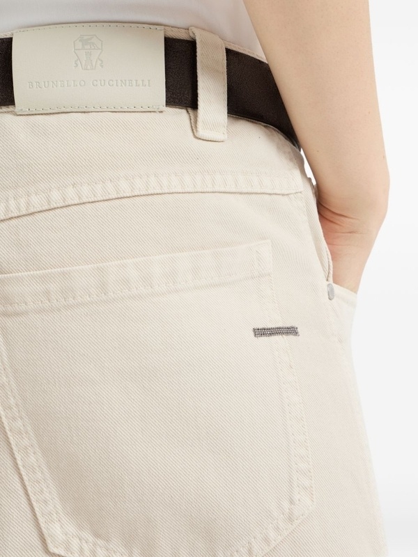 Brunello Cucinelli Five-pocket Straight Jeans In Nude