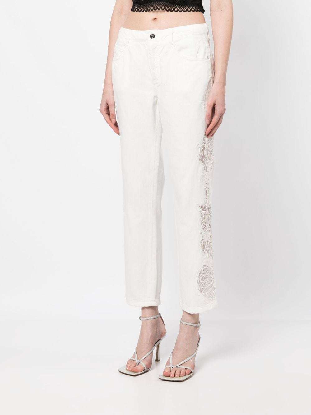 Ermanno Scervino Pant Viscose Blend Back Pockets In White