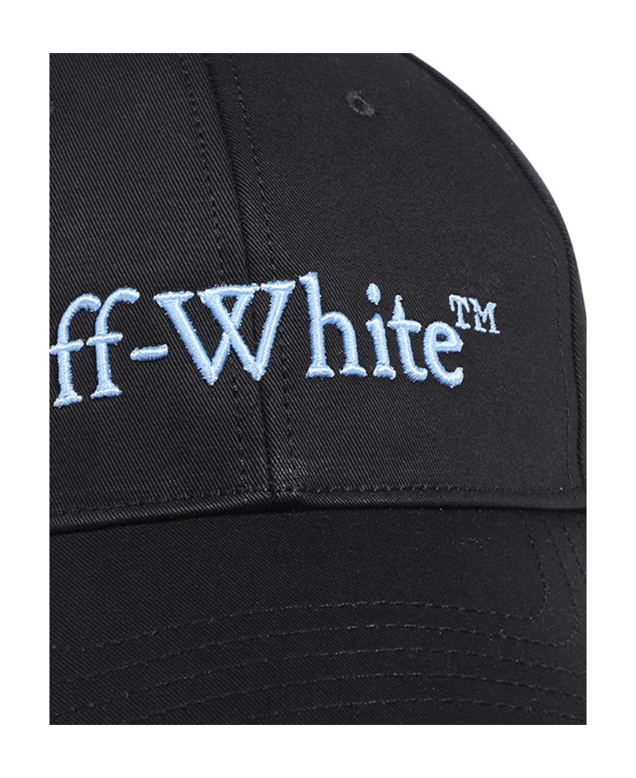 Off-white Bookish Logo-embroidered Baseball Cap In Black