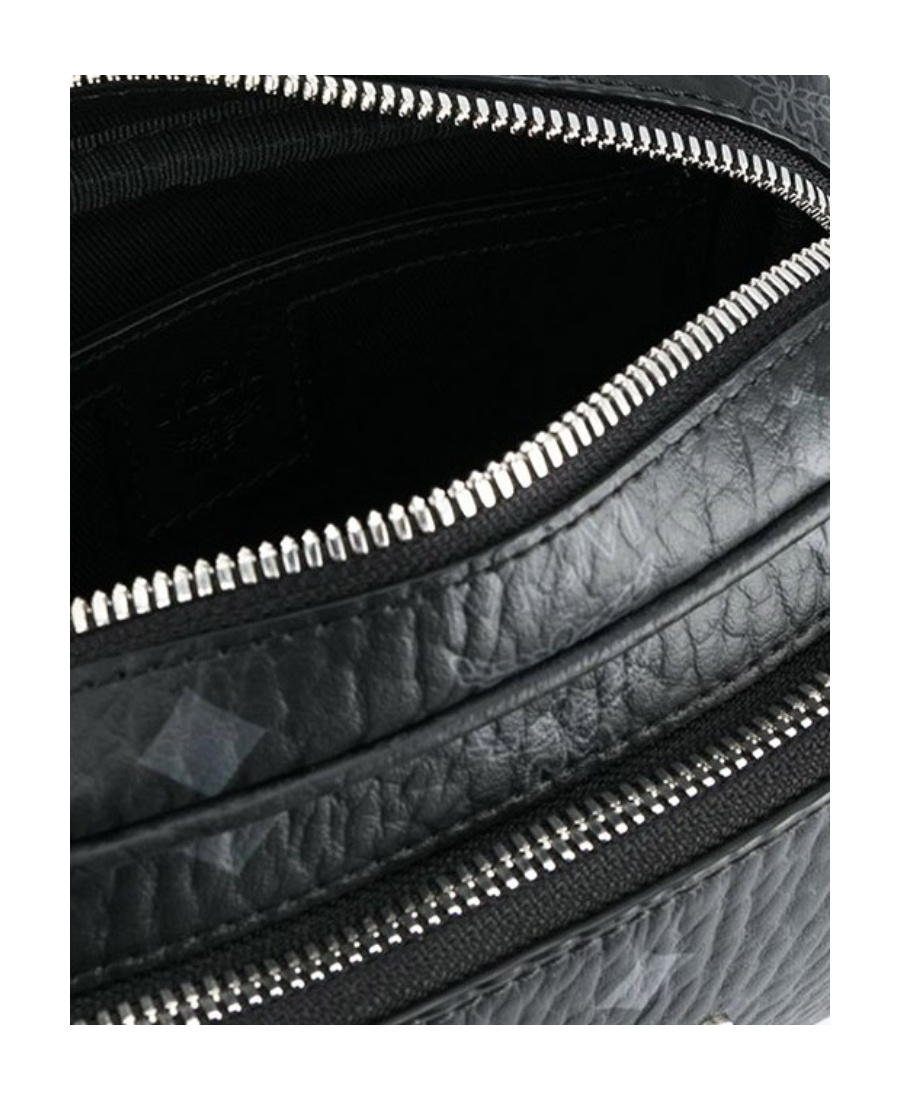 Mcm Klassik Logo-print Crossbody Bag In Black