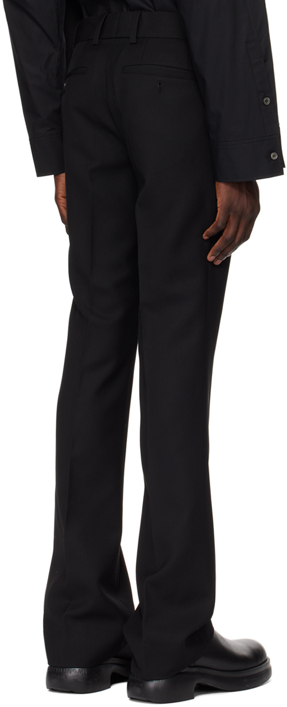 Wooyoungmi Black Boot-cut Trousers In Black