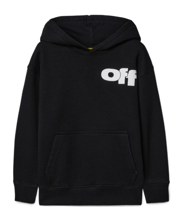 Shop Off-white Type Graphic Cotton Hoodie In Black