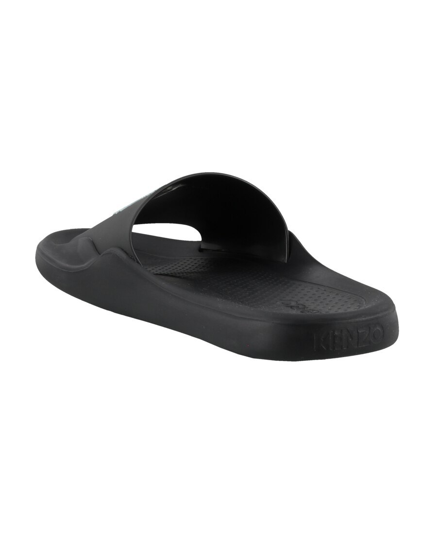 Kenzo Tiger Pool Mules In Black