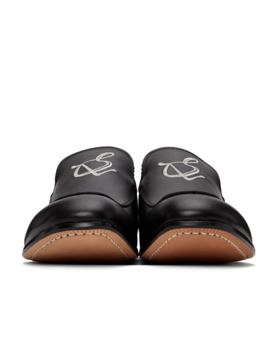 Sulvam Black Round-headed Love Shoes In Black